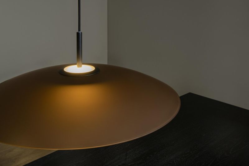 Lucide MENGA - Závesné svietidlo - Ø 60 cm - LED Rozm. - 1x18,6W 2700K - Jantárová